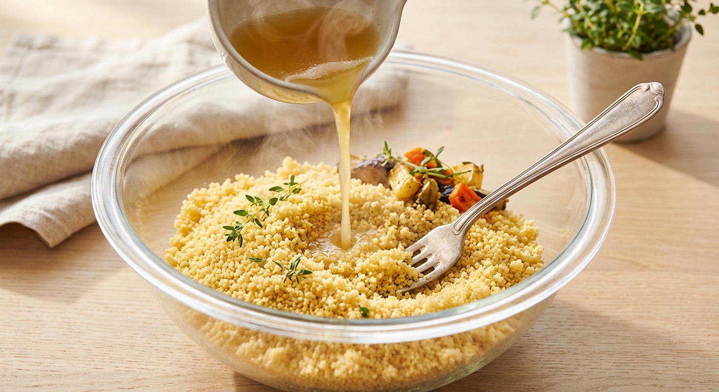 Couscous-Salat mit Granatapfel Zubereitung