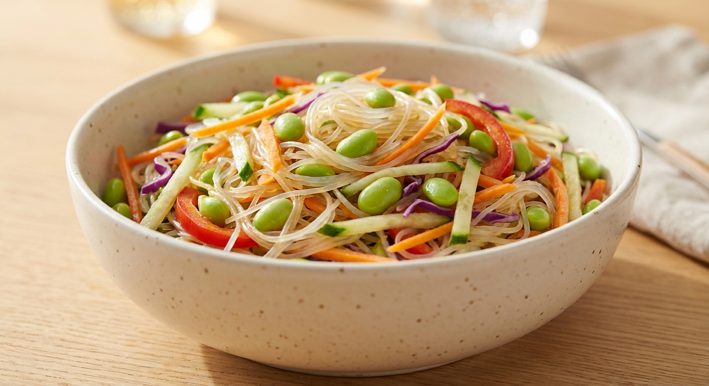 Thai-Glasnudelsalat mit Edamame Zubereitung