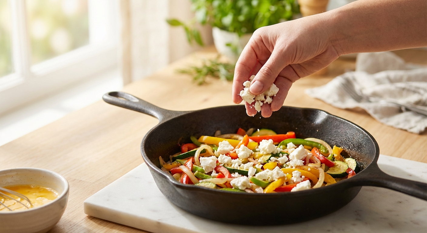 Mediterrane Gemüse-Frittata Zubereitung