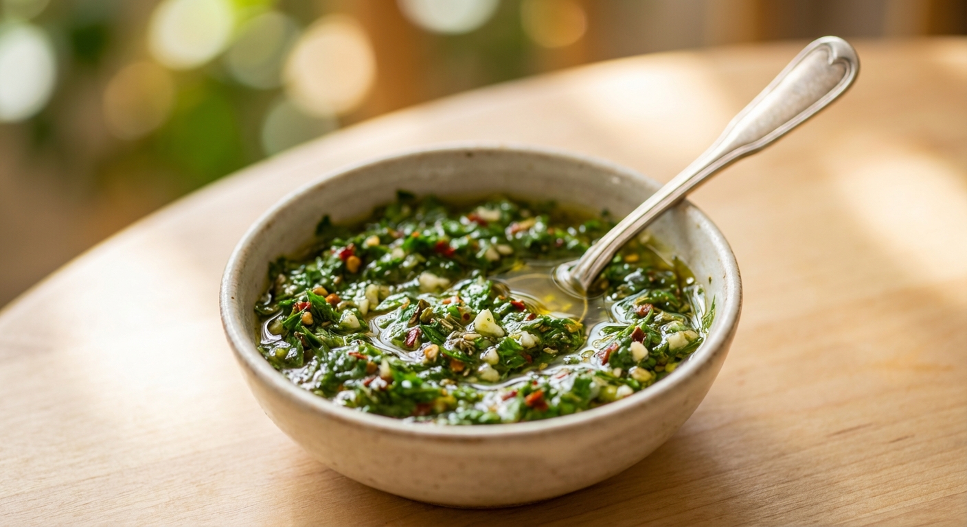 Blumenkohl-Steaks mit Kräuter-Chimichurri und Edamame Zubereitung