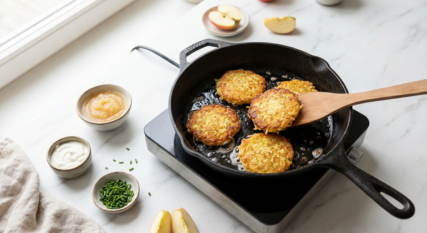 Omas Kartoffelpuffer mit Apfelmus: Proteinreich & Leicht Zubereitung