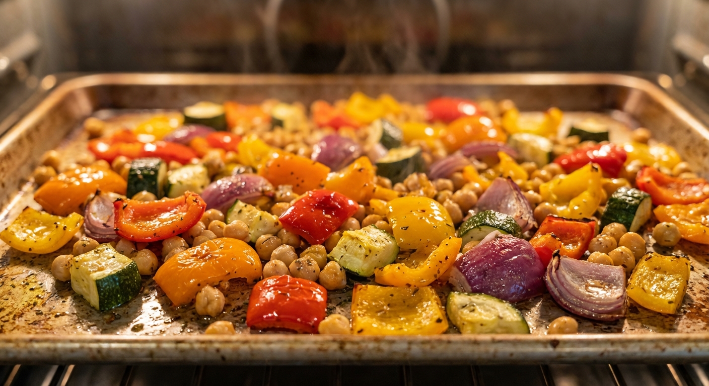 Kichererbsen-Wrap mit Hummus und Ofengemüse Zubereitung