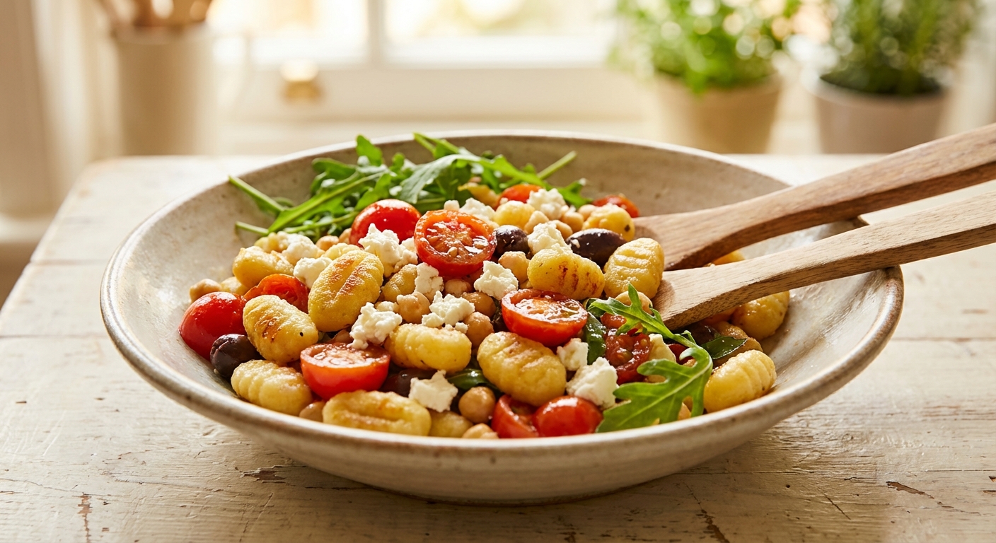 Gnocchi-Salat to Go mit Feta und Rucola Zubereitung