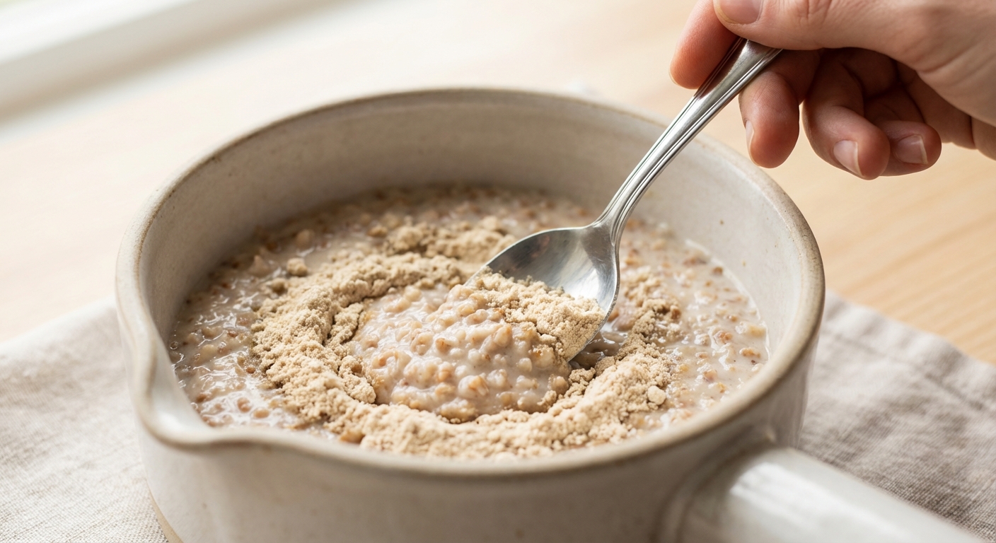 Warmer Buchweizen-Porridge mit karamellisierten Birnen Zubereitung