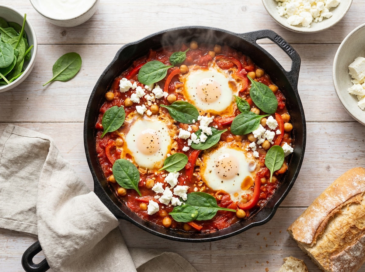 Shakshuka mit Feta Zubereitung