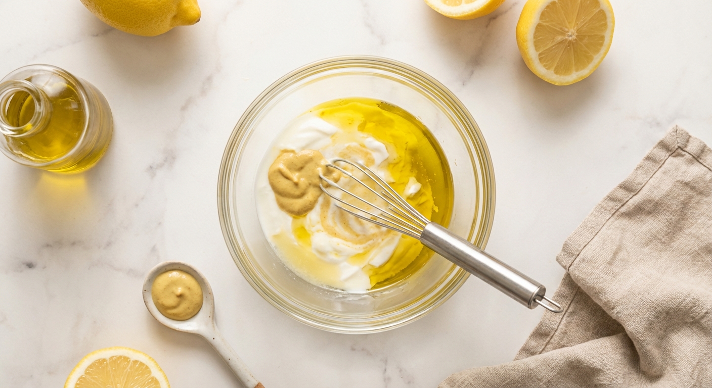 Hüttenkäsesalat mit Ei Zubereitung