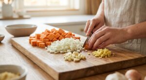 Süßkartoffel-Erdnuss-Eintopf - Schritt 1