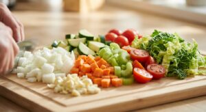 Vegetarische Minestrone mit weißen Bohnen - Schritt 1