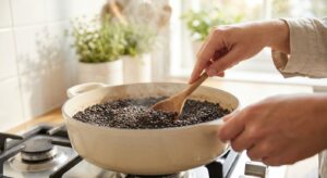 Warmer Linsensalat mit Ziegenkäse - Schritt 1