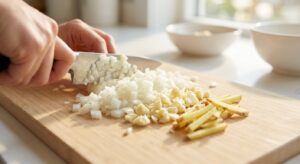 Kichererbsen-Curry mit Spinat - Schritt 1