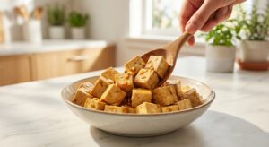 Blumenkohl-Reis-Bowl mit Erdnuss-Tofu - Schritt 2