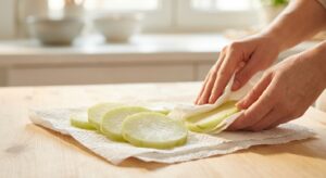 Kohlrabi-Schnitzel mit Gurkensalat und Kräuter-Dip - Schritt 2
