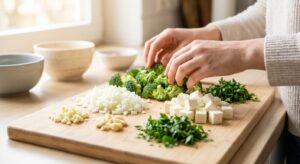 Schnelle Brokkoli-Feta-Quiche ohne Boden - Schritt 2