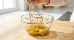 Gebratener Halloumi auf warmem Linsensalat mit Honig-Senf-Dressing - Schritt 3