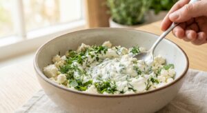 Kohlrabi-Schnitzel mit Gurkensalat und Kräuter-Dip - Schritt 3