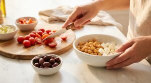 Gnocchi-Salat to Go mit Feta und Rucola - Schritt 3