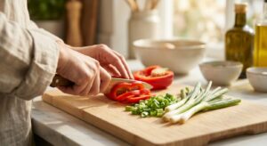 Blumenkohl-Reis-Bowl mit Erdnuss-Tofu - Schritt 4