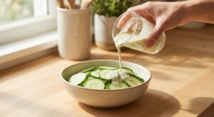 Kohlrabi-Schnitzel mit Gurkensalat und Kräuter-Dip - Schritt 5