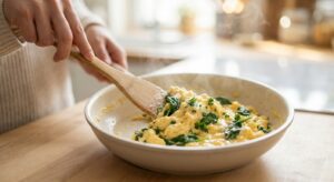 Protein-Rührei mit Spinat und Feta - Schritt 5