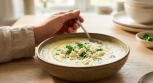 Cremige Kartoffel-Lauch-Suppe mit Feta - Schritt 5