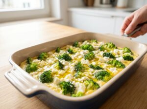 Schnelle Brokkoli-Feta-Quiche ohne Boden - Schritt 5