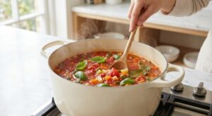 Vegetarische Minestrone mit weißen Bohnen - Schritt 5