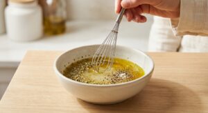 Griechischer Bauernsalat mit gerösteten Kichererbsen - Schritt 6