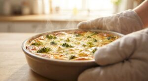 Schnelle Brokkoli-Feta-Quiche ohne Boden - Schritt 6