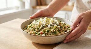 Quinoa-Tabouleh mit Granatapfel und Feta - Schritt 6