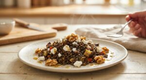 Warmer Linsensalat mit Ziegenkäse - Schritt 6