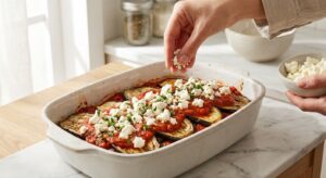 Auberginen-Auflauf mit Feta und Kichererbsen - Schritt 6