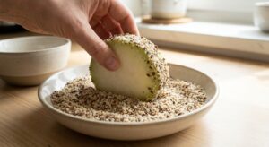 Kohlrabi-Schnitzel mit Gurkensalat und Kräuter-Dip - Schritt 7