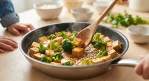 Asiatische Brokkoli-Tofu-Pfanne - Schritt 8