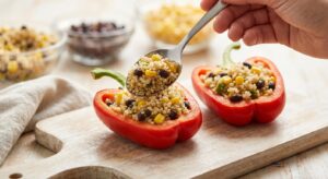 Gefüllte Paprika mit Quinoa und Feta - Schritt 8