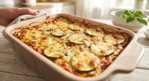 Zucchini-Lasagne mit Spinat und Tofu-Béchamel - Schritt 8