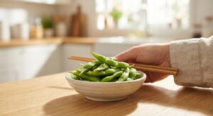 Blumenkohl-Steaks mit Kräuter-Chimichurri und Edamame - Schritt 8