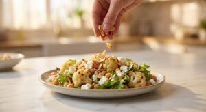 Gebratener Blumenkohl-Salat mit Tahini-Dressing - Schritt 10