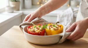 Gefüllte Paprika mit Quinoa und Feta - Schritt 10