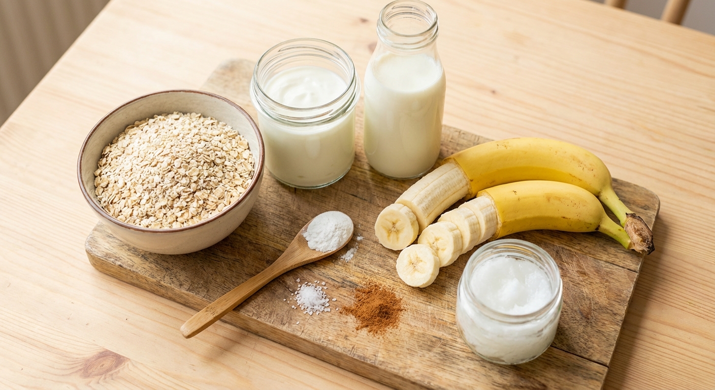 Zutaten für Gesunde Pancakes mit Banane