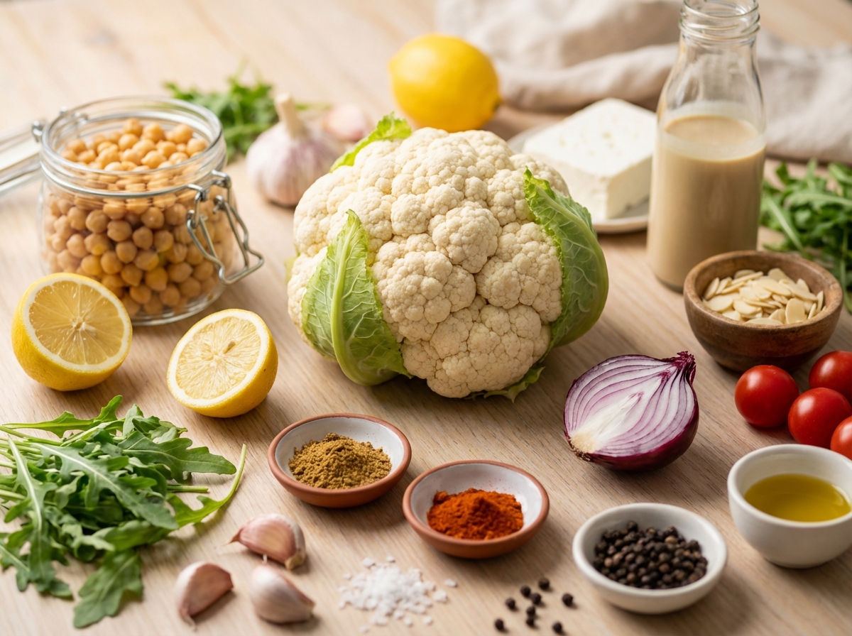 Zutaten für Gebratener Blumenkohl-Salat mit Tahini-Dressing