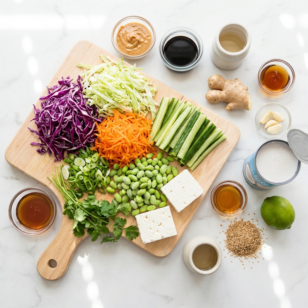 Zutaten für Asia Coleslaw mit Sesam-Dressing