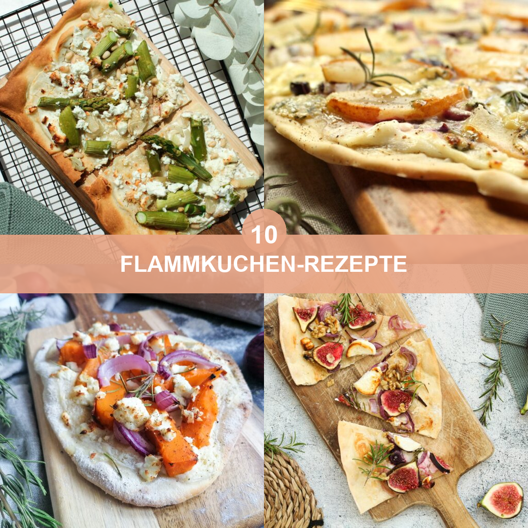 10 Flammkuchen-Rezepte vegetarisch – knusprig, schnell, vielfältig