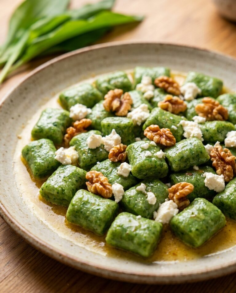 Bärlauch-Gnocchi mit brauner Butter und Walnüssen