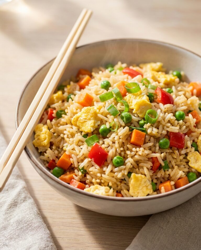 Veggie Fried Rice mit Ei und Gemüse