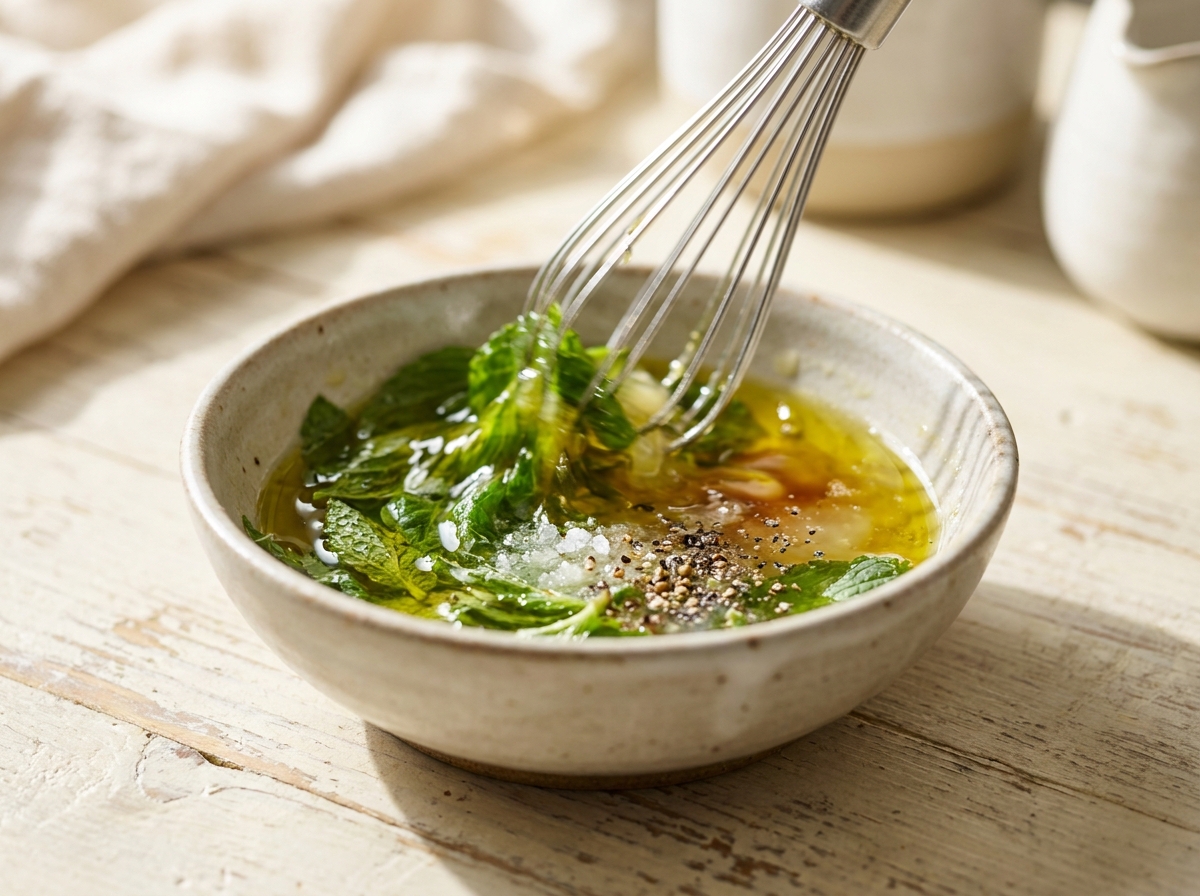 Frühlings-Bowl mit Spargel, Erbsen und Minz-Dressing Zubereitung