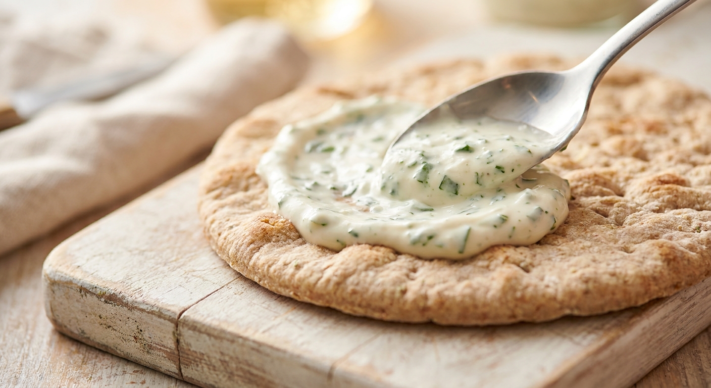 Bärlauch-Fladen mit Feta und Frühlingszwiebeln Zubereitung