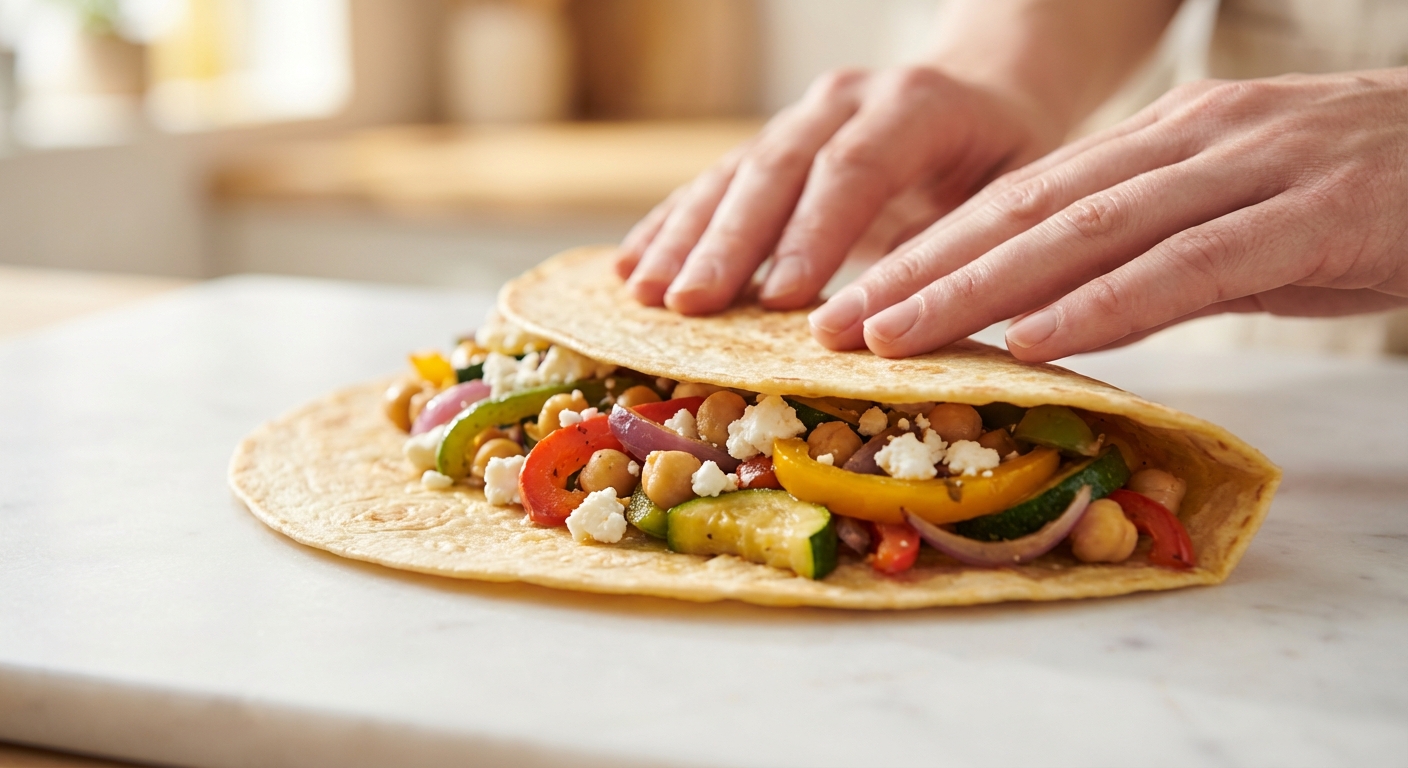 Schnelle Gemüse-Quesadillas mit Guacamole Zubereitung