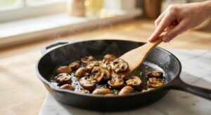 Cremiges Pilz-Risotto mit Parmesan und Feta - Schritt 2