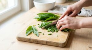 Bärlauch-Fladen mit Feta und Frühlingszwiebeln - Schritt 2