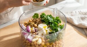 Knusprige Falafel aus dem Ofen mit Joghurt-Dip - Schritt 2